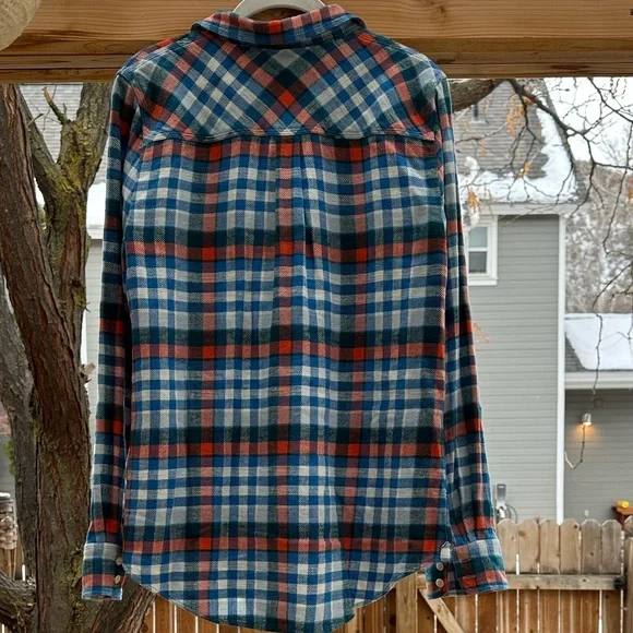 J. Crew Plaid Boyfriend Button Down Soft Flannel size 10 - Picture 4 of 15